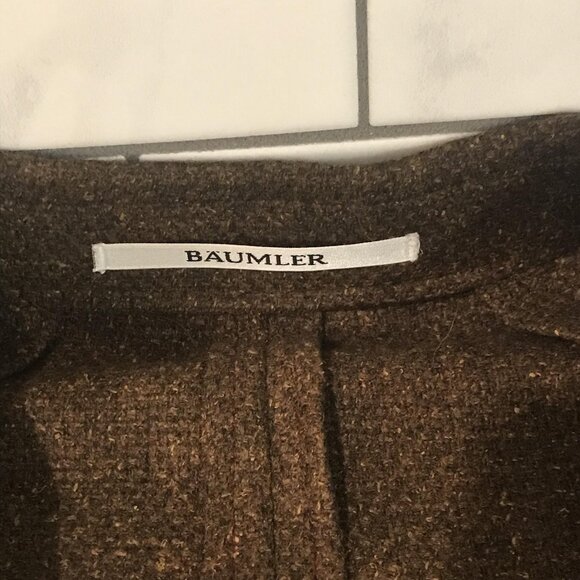 Bäumler Blazer Mens 44L Brown Tweed Wool Cashmere Silk Tallia Di Delfino Italy - Picture 8 of 14